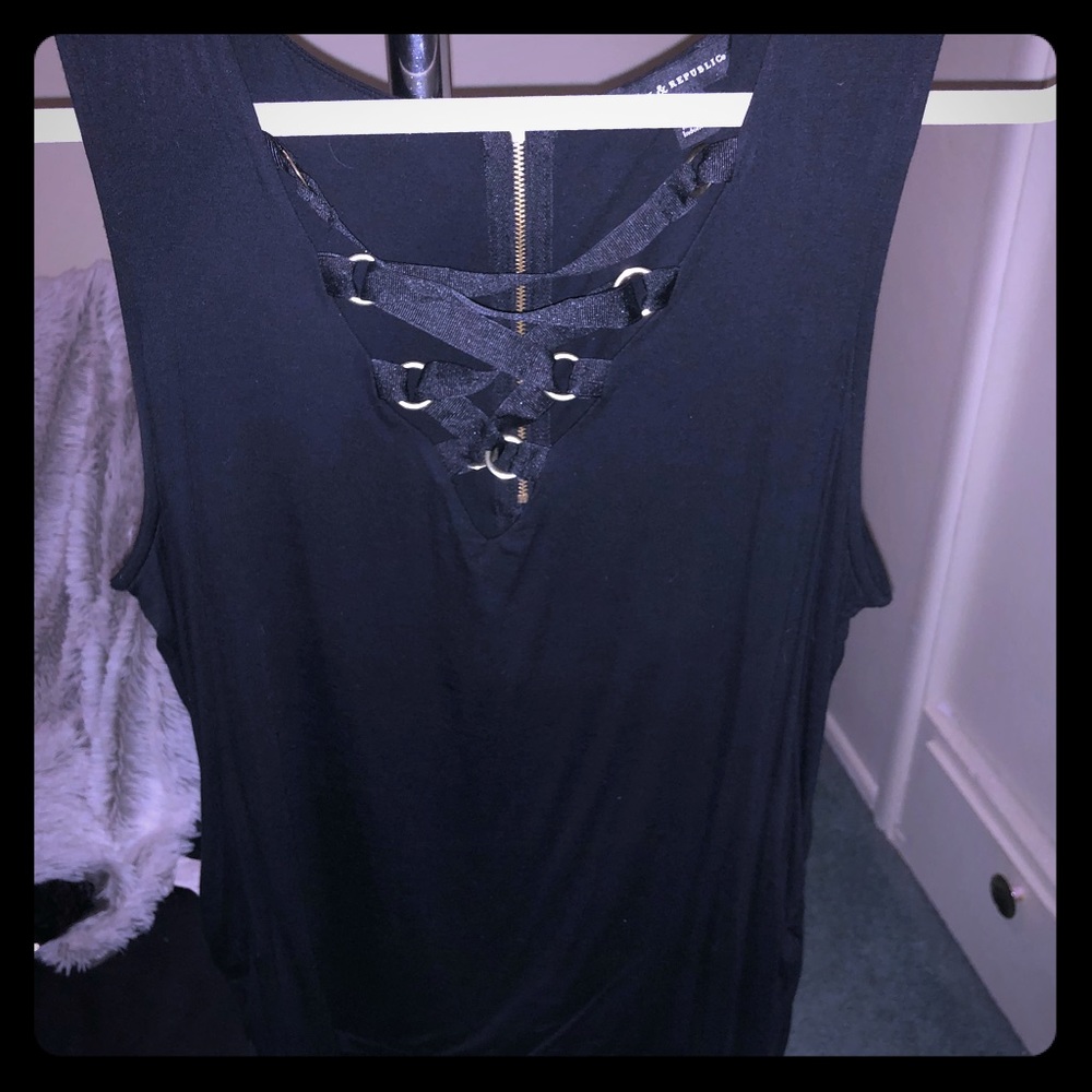 Rock & republic cross cross tank top